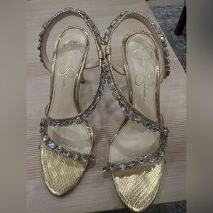 JESSICA SIMPSON Elegant Gold Strappy Sandals